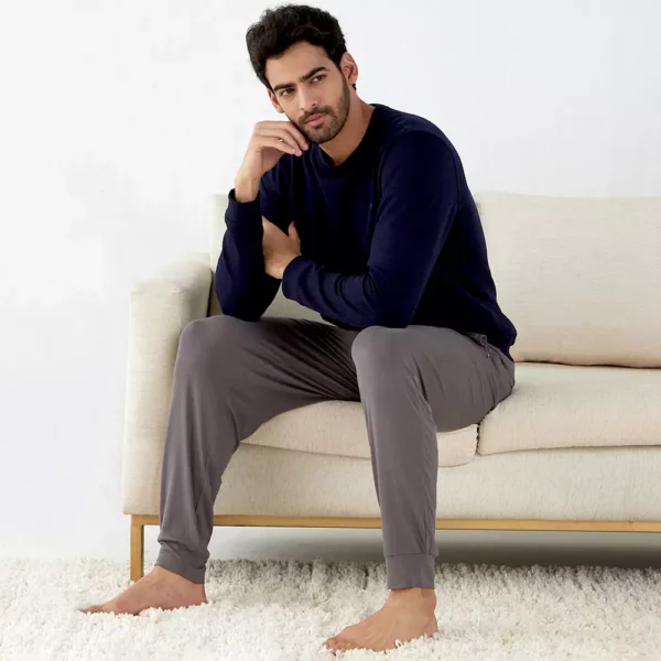 charcoal-grey-lifestyle modern crew Grey lounge pant