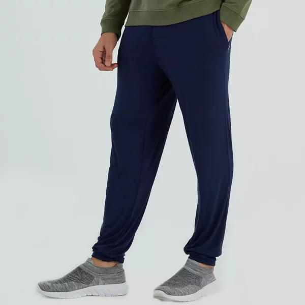dress-blue-side modern crew navy blue lounge pant