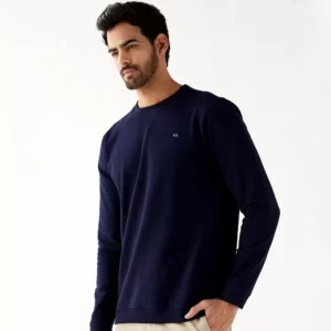 modern crew navy blue sweatshirt